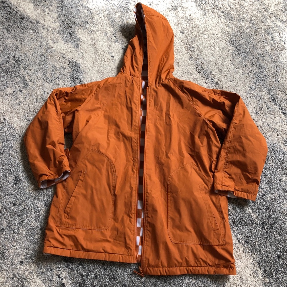 Reversible fleece rain jacket